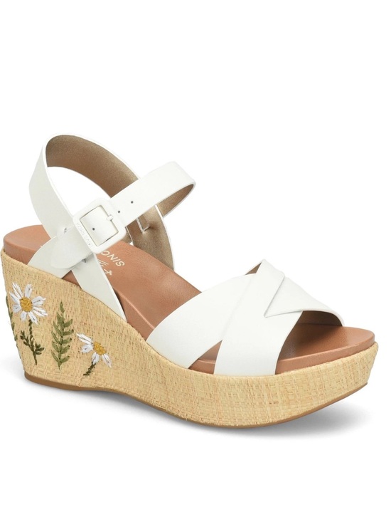 Kork-Ease Shoes - Kork-Ease White Leather Crisscross Ankle-Strap Wedges NEW SIZE 8